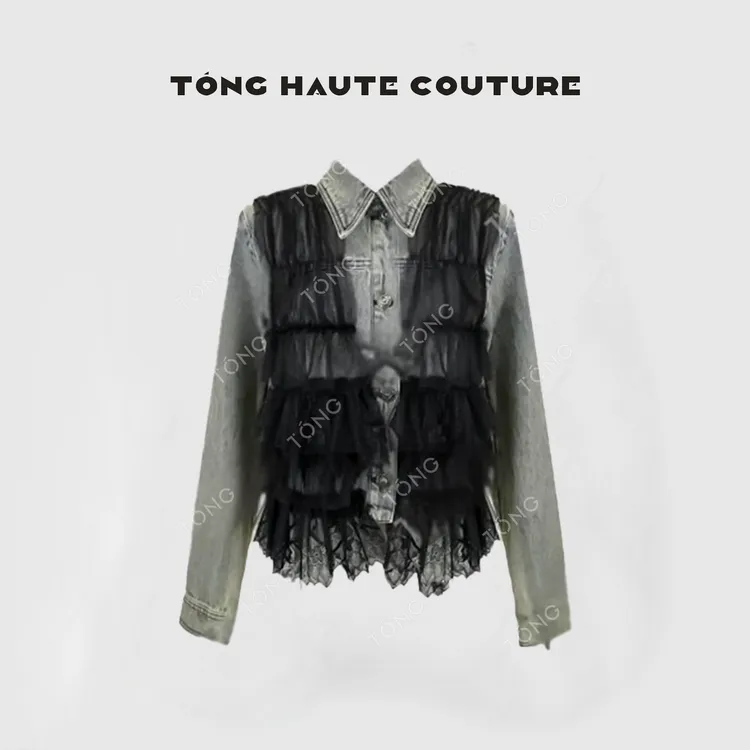 【碧荷】时尚春季纯棉薄款长袖牛仔欧若风外套 YW036