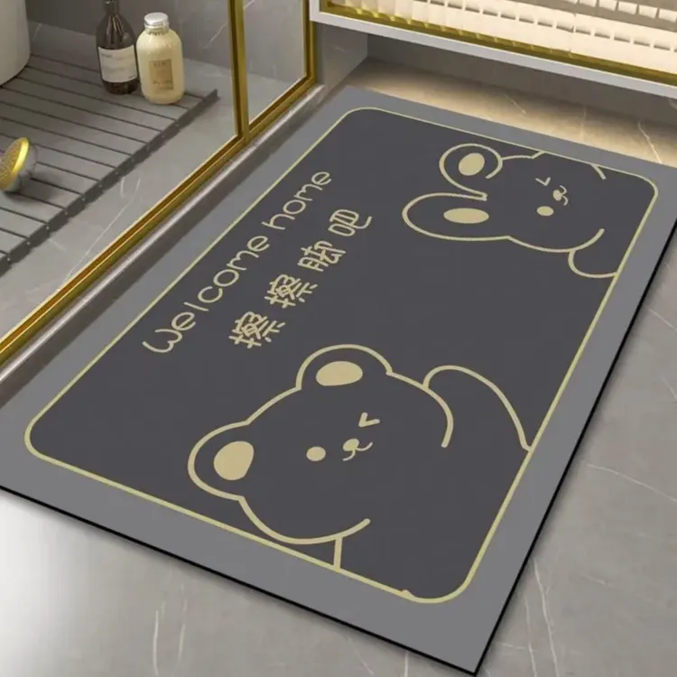 硅藻泥耐磨吸水地垫家用入户门地垫卫生间浴室防滑速干厨房沥水垫