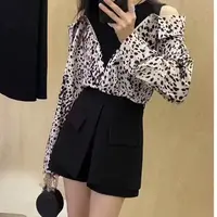 彩序坊  韩版气质显瘦百搭短裤6602