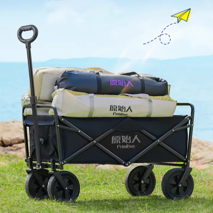 【原始人小飞推车】手推户外折叠营地拖车野餐野营儿童可躺快递旅行