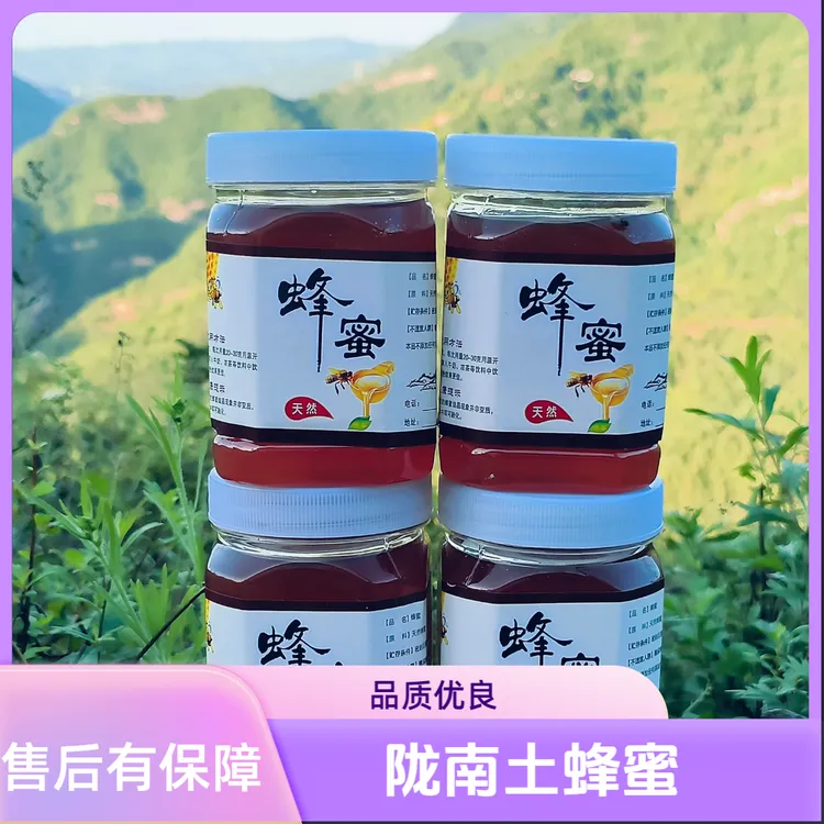 甘肃陇南农家老人守望一年自产高山百花蜜天然原浆土蜂蜜味软柿子