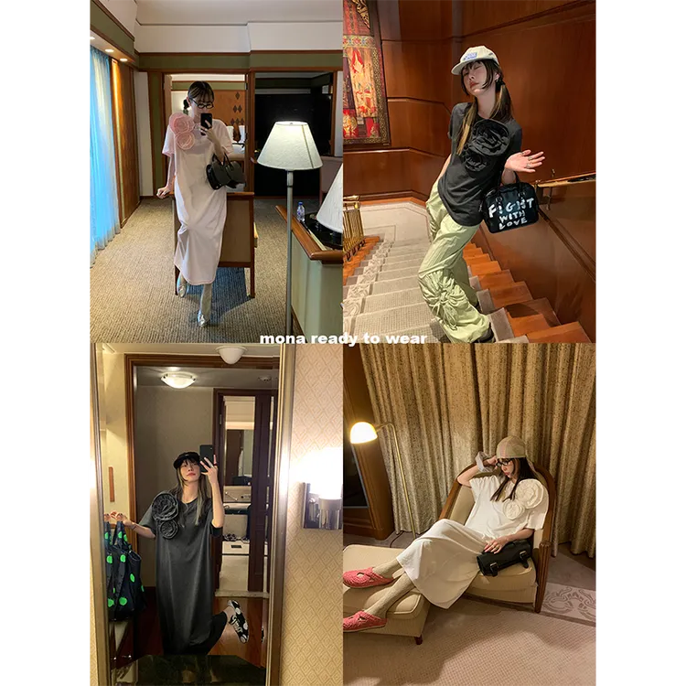 【Mona张绮贤】MONA 显瘦t恤连衣裙 O125Y02180&O125Q05784