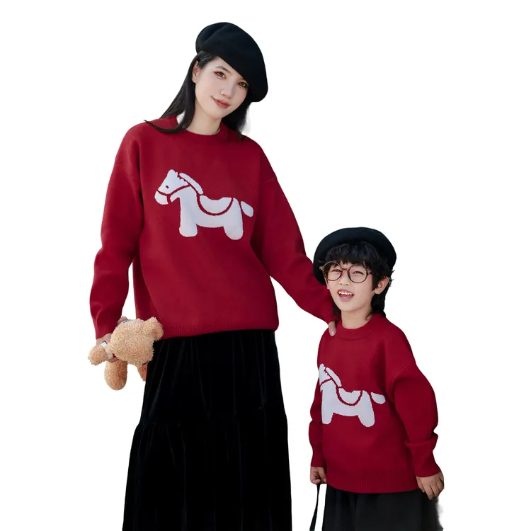 奥莱【品牌尾货】卡通可爱亲子装一家三四口2025新软棉童衣超亲肤