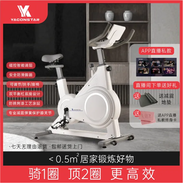 雅康动感单车家用运动健身单车智能飞梭轮磁控静音防滑室内骑车