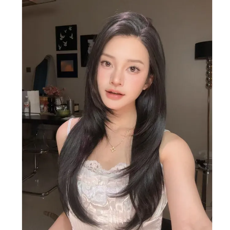 小情书【呼吸全头套】大面积蕾丝自然丝高层次假发假发