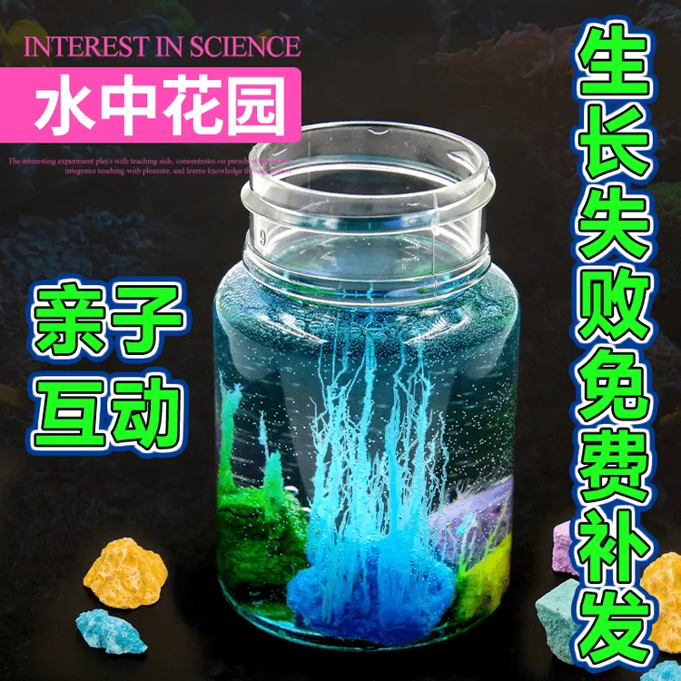 儿童科学实验水中花园diy小学生化学制作生长石套装发明实验材料 