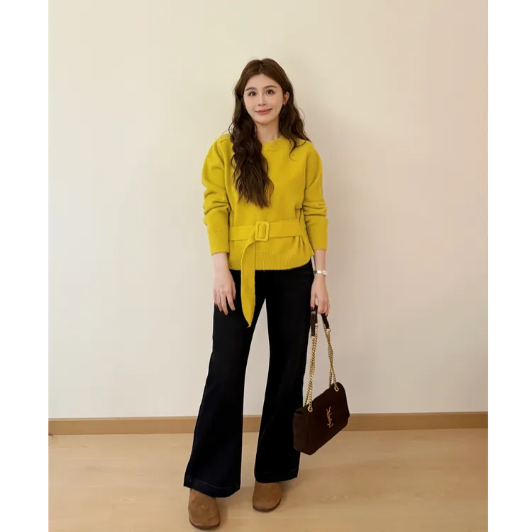 YPP！【假胯消失裤】来一条冬天的九分裤 不加绒 水洗显瘦微喇牛仔裤