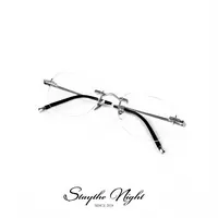 【昊沈专属】Stay the Night知识分子雕花镜腿无边框方形氛围感眼镜