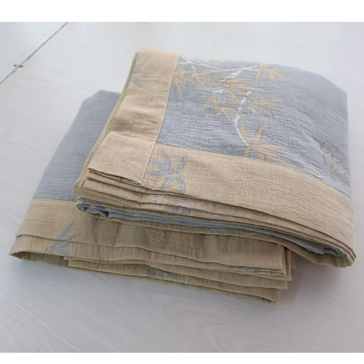 惠贵妃家纺双层纱双面床单四季通用植物图形系列