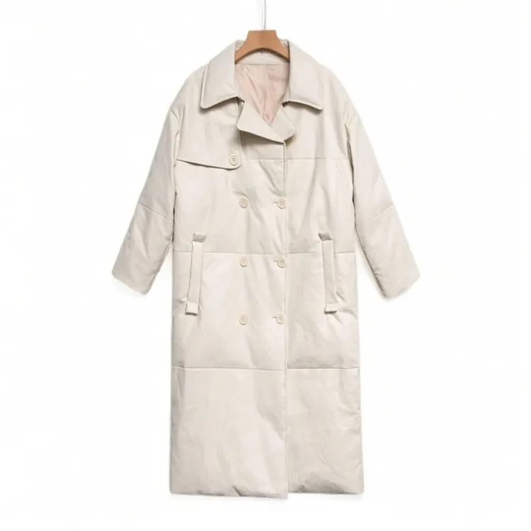 长款绵羊皮鹅绒服时尚潮流女士简约风大气保暖外套上车21050