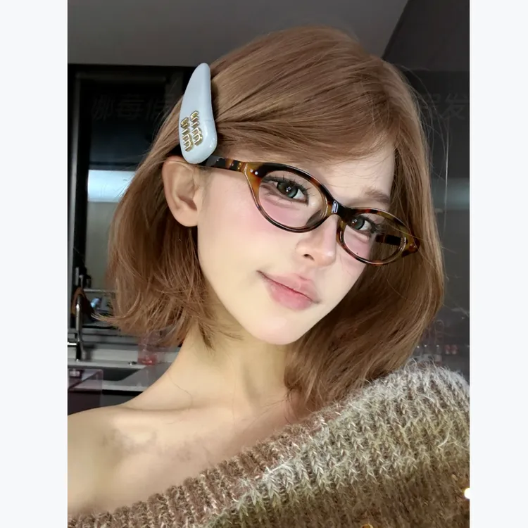 小圆【可爱鼠了】金棕色肯豆少女自然网感韩系短发女生全头套A假发