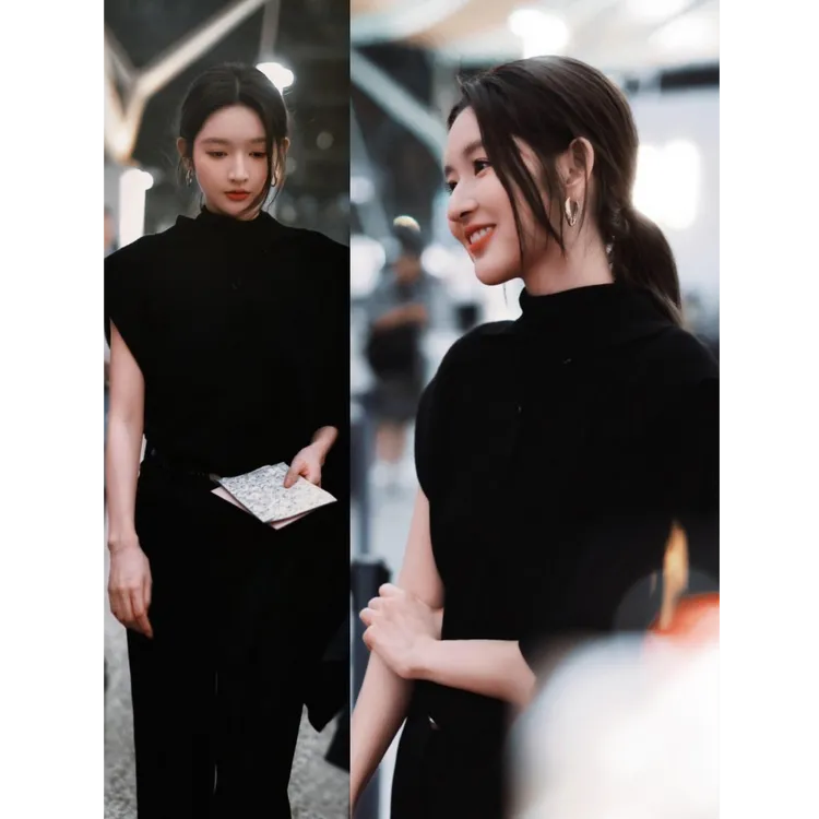 法式时尚高级感polo领斗篷式针织衫女搭配高腰百搭宽松休闲裤套装