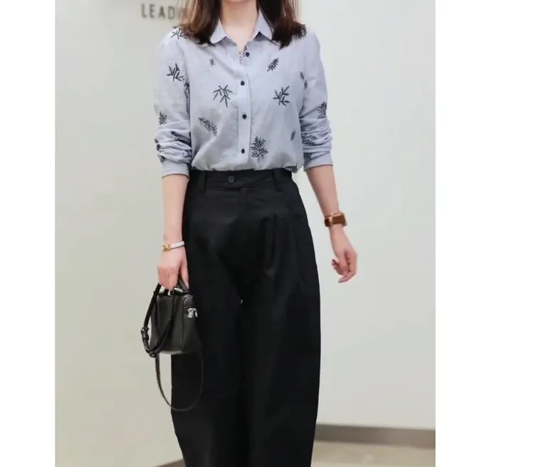 2025春季新款时尚女装网红潮流气质靓丽印花上衣裤子女云