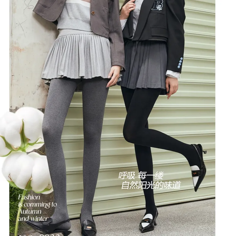 蕉念加厚棉竖细螺纹裤袜女士打底袜高腰加绒显瘦可外穿压力裤811