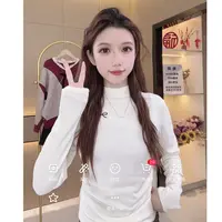 慕兔法式百搭简约修身长袖t恤女2025秋季新款设计感小众时尚上衣