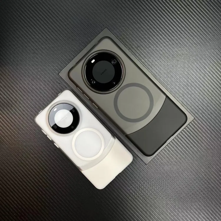 新款肤感磨砂拼接适用于华为Mate70pro/60/pura80简约磁吸手机壳