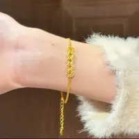 铜合金手链 新中式国潮爆闪钱多多五帝钱手链女款精致百搭不掉色