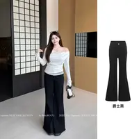 【韩味长腿裤】温与柔美式复古高腰直筒显瘦微喇韩系阔腿牛仔裤