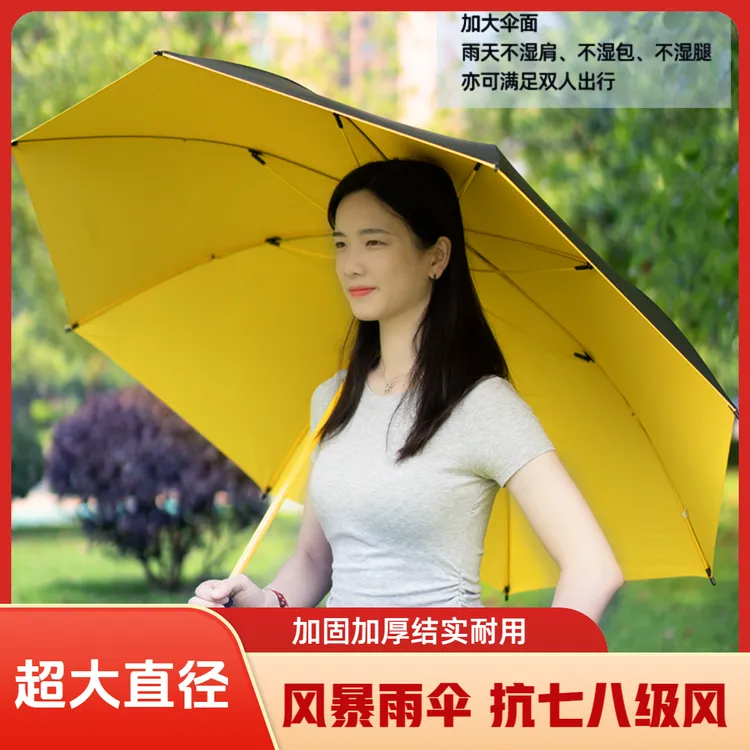 碧瑶莎高尔夫直杆伞半自动开合结实抗风黑胶防晒晴雨两用