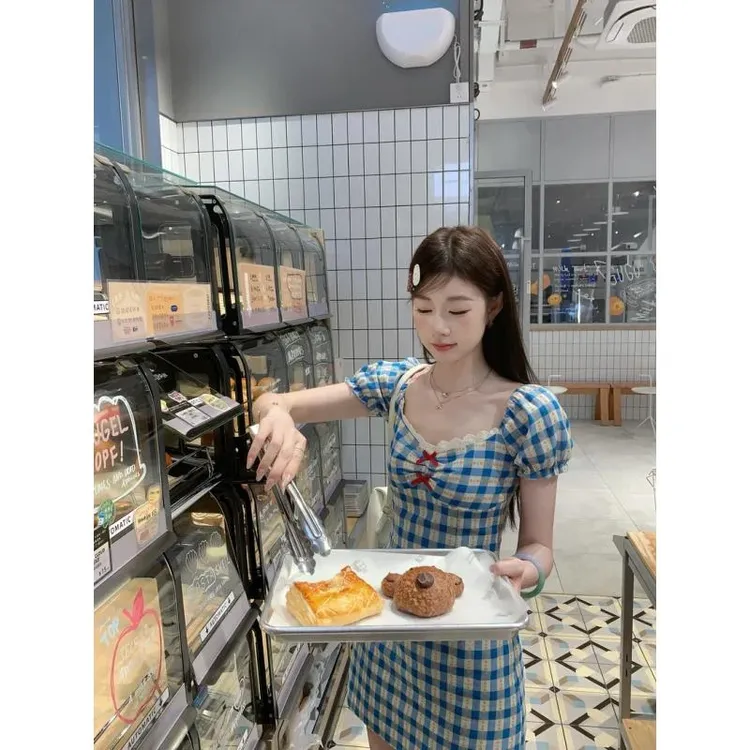 【海盐泡关】韩系俏皮bm风连衣裙气质显瘦夏日欧若风长短款新款女装