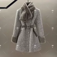 2025冬季新款法式小香风加厚外套女时尚轻奢收腰显瘦大衣A710274