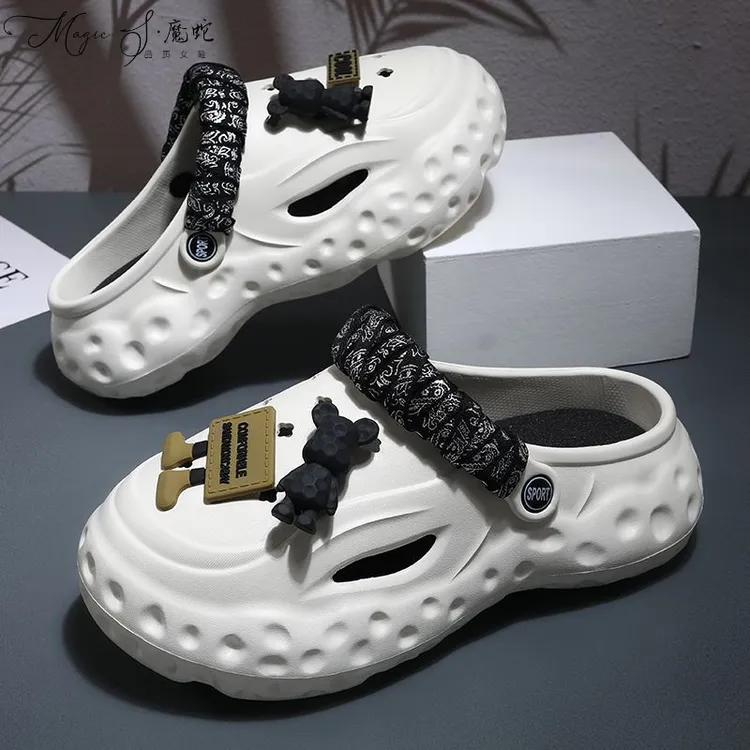 【万达撤柜】防滑鞋百搭男厚底时尚外穿沙滩夏季踩感凉款软底半拖