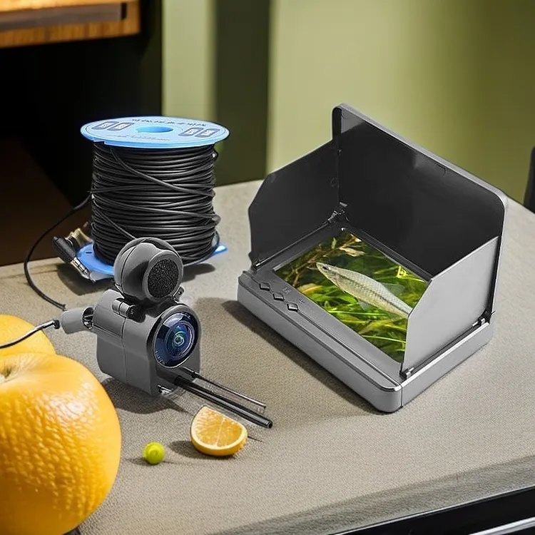 2025款5代野钓黑科技可视探鱼800万像素感温感深日夜清浑水摄像头