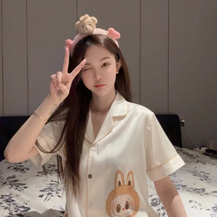 SIEOYJIEA/私迹【高定拉布布短袖】气质时尚睡衣家居服套装睡衣