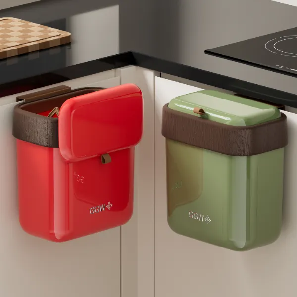 橱明星厨房壁挂垃圾桶免弯腰挂式垃圾筒加厚大号厨余垃圾收纳桶