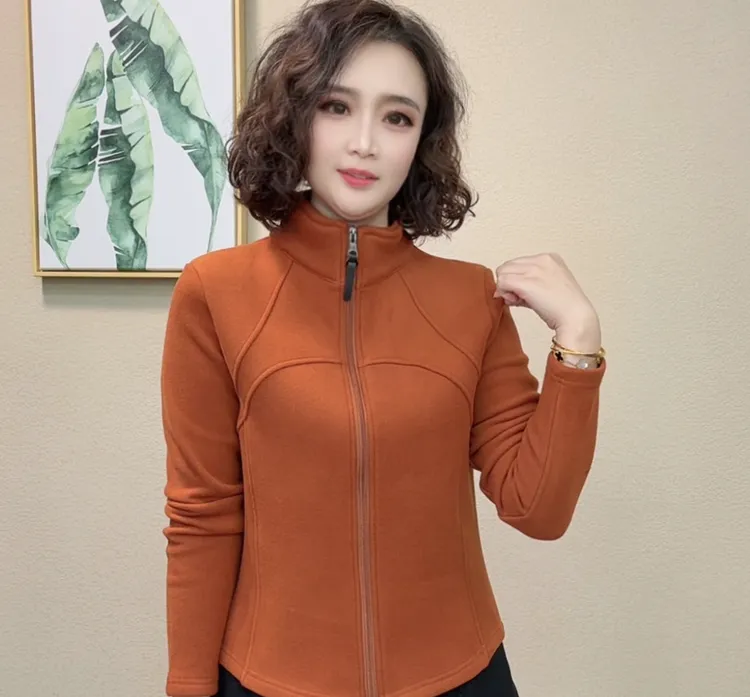 2025冬季新款显瘦修身拉链款百搭时尚洋气女士T恤上衣#99947