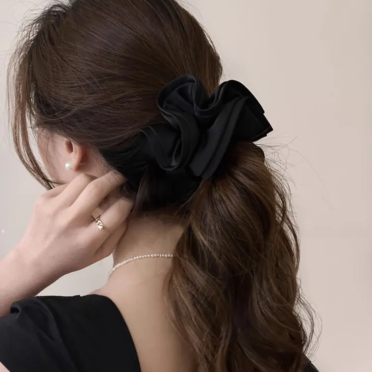 气质韩系大肠发圈女款高级感低马尾扎发头绳皮筋洋气时尚发绳发饰