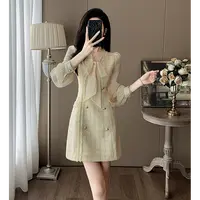 一然大码女装秋季法式富家千金风裙子小众气质小香风连衣裙13239