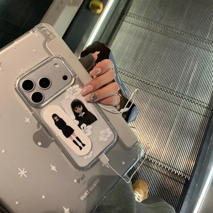 诚星泽少女创可贴扶桑花适用苹果16PRO手机壳华为OPPO小米VIVO软