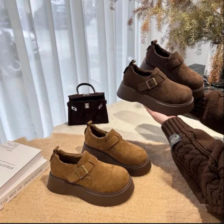 厚底勃肯鞋女2025新款春秋一脚蹬女鞋子复古休闲玛丽珍单鞋博肯鞋