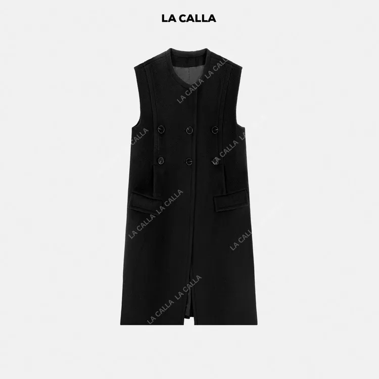 LA CALLA中古羊毛廓形大马甲YY-WL6800