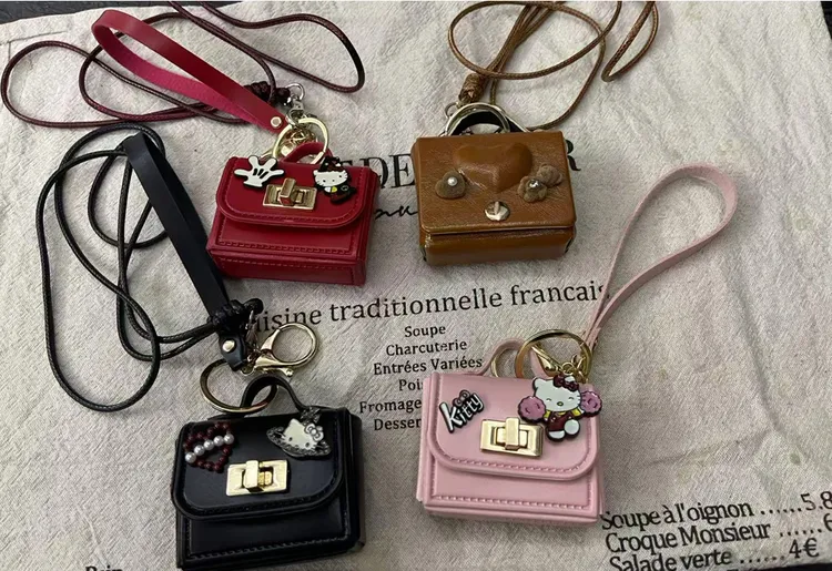 女士时尚零钱包钥匙包百搭真少女小众潮流皮简约卡通个性网红挂件