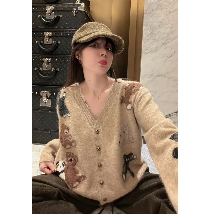 BETTER JOELAY-【芊芊与诗】绵羊毛时尚针织套头毛衣慵懒LL6516