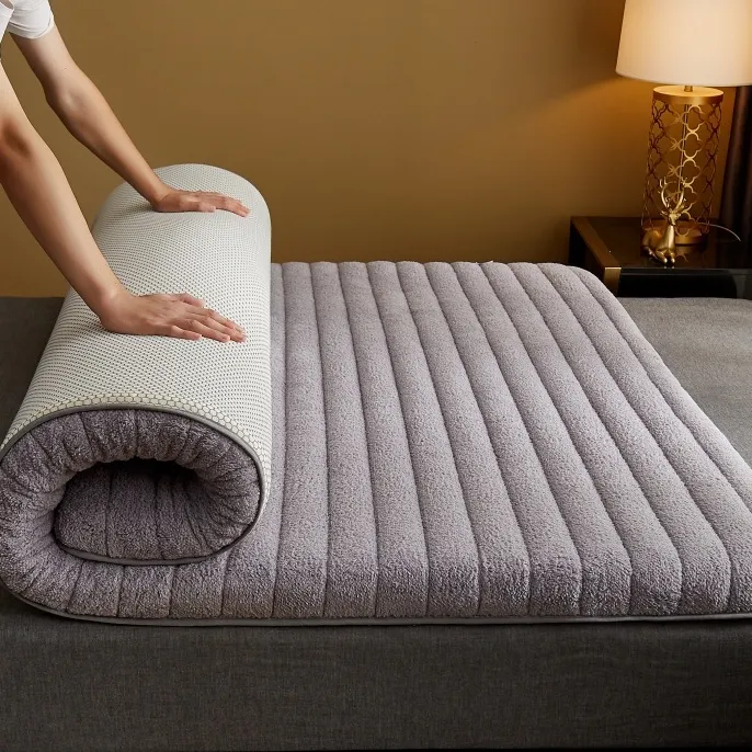 冬季加厚加绒床垫子家用双人垫褥榻榻米床垫学生宿舍租房打地铺