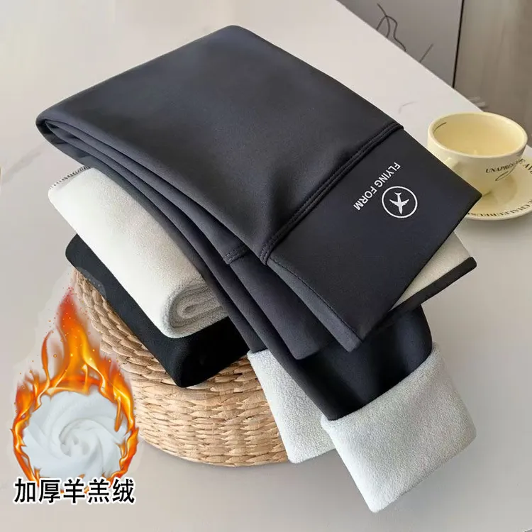 加绒加厚鲨鱼裤女外穿秋冬2025新款高腰收腹巴比裤显瘦保暖打底裤
