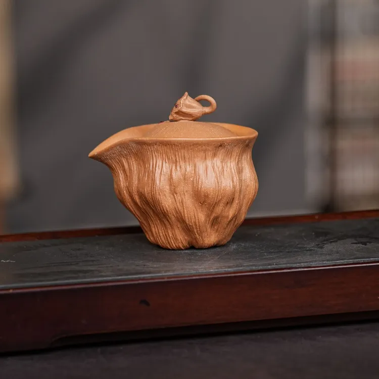 宜兴紫砂老段泥手工制作莲花莲蓬手抓壶紫砂壶  102