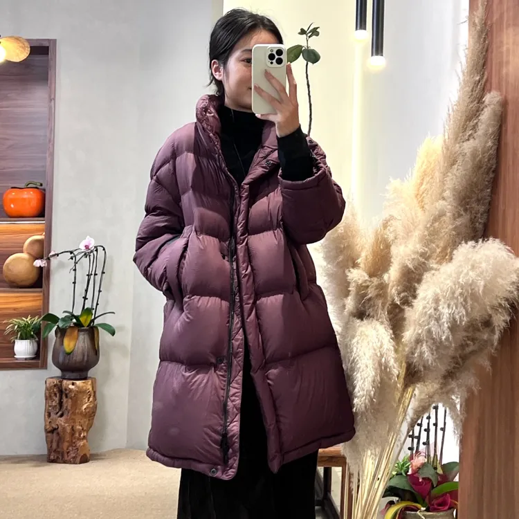 L873-冬季立领秋冬长款休闲风女士长款加厚羽绒服