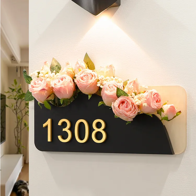 门牌号家用家庭入户门高端新款高档大气门牌挂牌创意入户门装饰