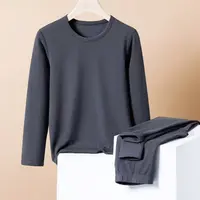 8952-男士高克重（黑灰）一秒速发热保暖套装（必拍品）