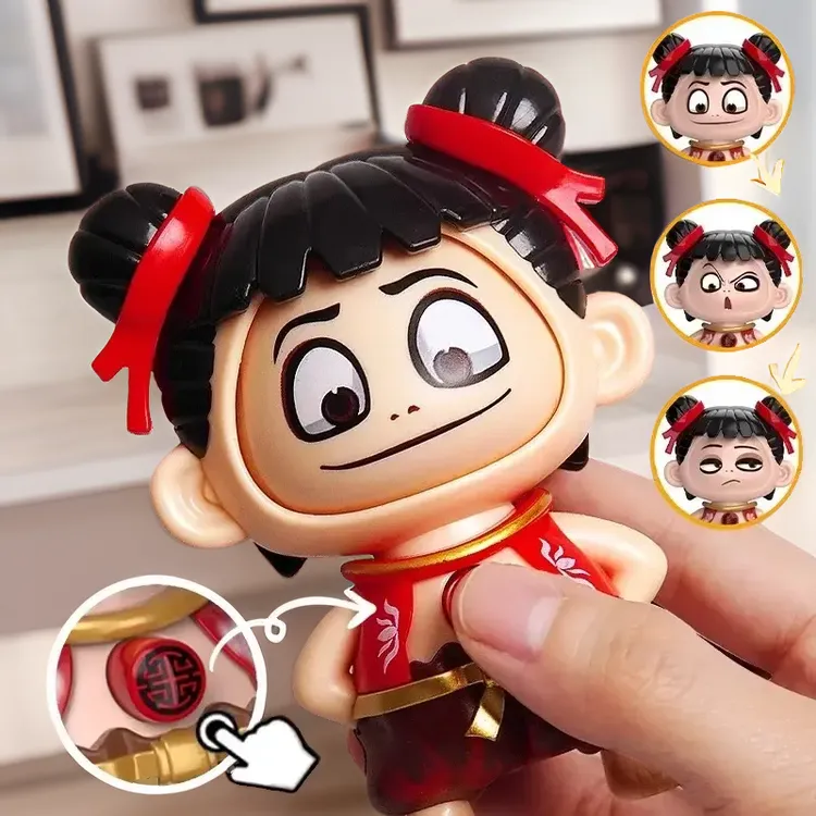 哪吒变脸玩具魔童闹海2周边手办公仔玩偶书包钥匙扣小挂件咤