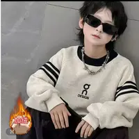 【加绒】设计感爆棚~秋冬儿童中大童字母洋气百搭时尚潮流卫衣00345