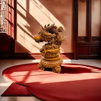 【财源广进】中式旋转转运龙桌面摆件【直播】
