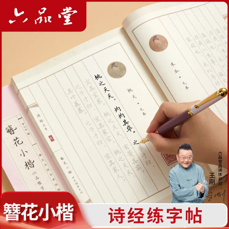 治愈系簪花小楷诗经练字帖纳兰词静心硬笔临摹男女生漂亮字六品堂