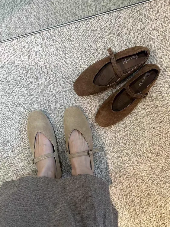 玛丽珍鞋浅口鞋跟复古方头豆豆鞋女鞋秋季软底单鞋奶奶鞋百搭舒适