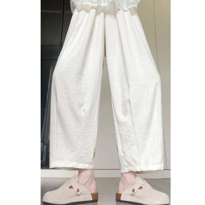 大码胖mm时尚灯笼萝卜裤夏季裤子女显瘦休闲阔腿九分气球云朵裤潮