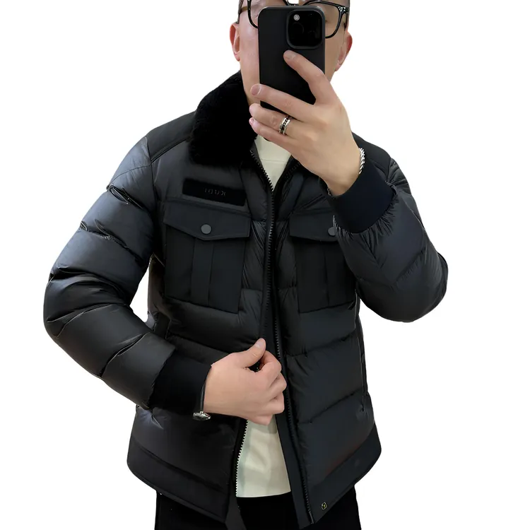 【BVCIGULM】 男士欧潮风鹅绒系列#26375澳洲绵羊毛翻领时尚新年款